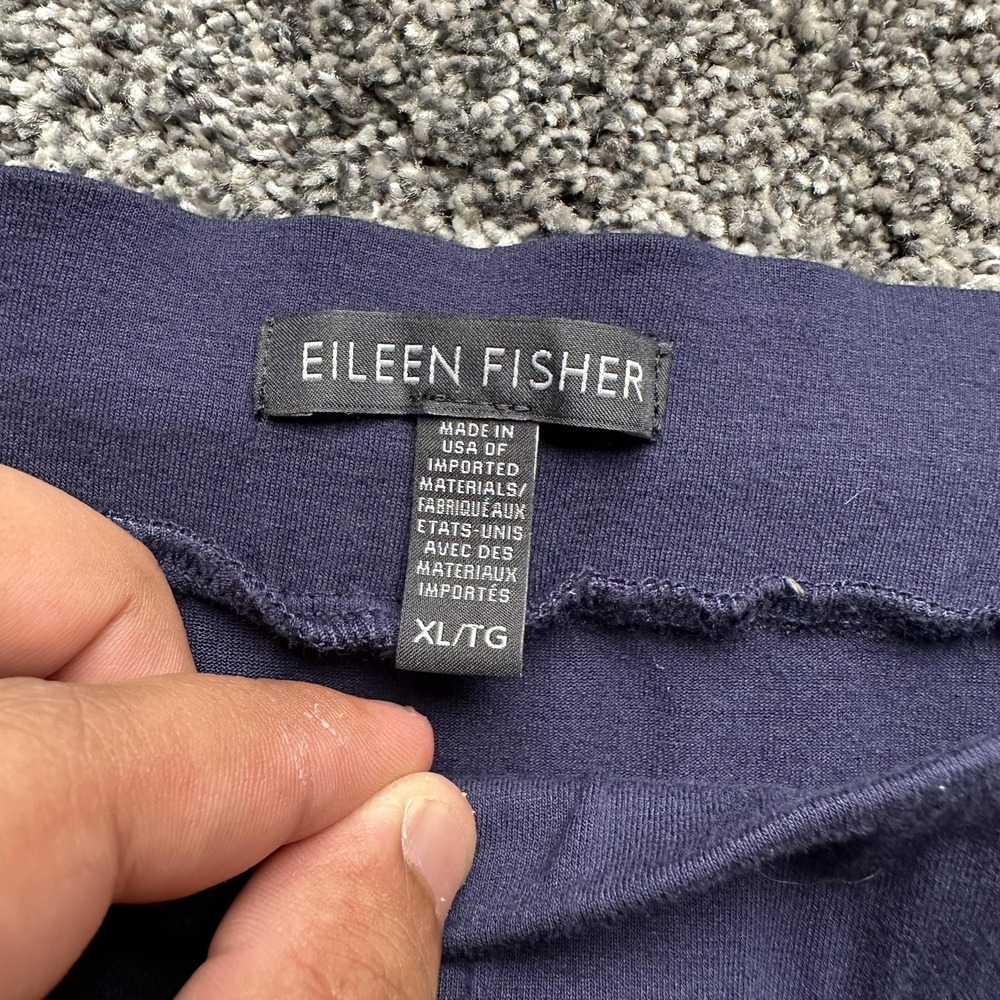 Eileen Fisher Skirt Womens‎ XL Blue Tulip Pull On Knee Length Viscose Spandex - Picture 3 of 11